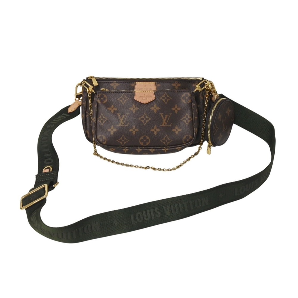 LOUIS VUITTON Multipochette Accessoires Khaki Green Shoulder Bag Monogram